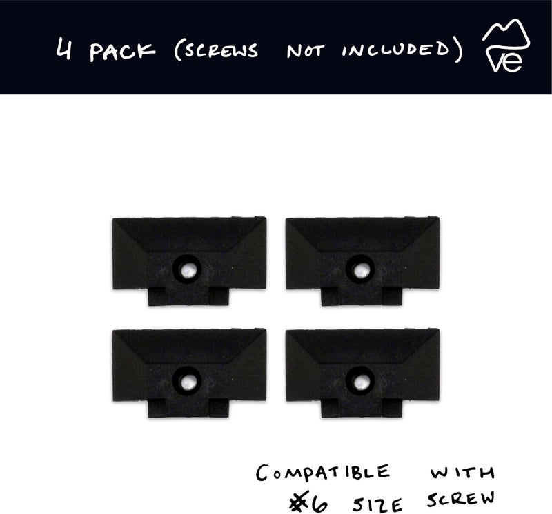 VanEssential L-Track Venture Track Plastic End Cap - Floor Angled - 4 Pack - Image 4